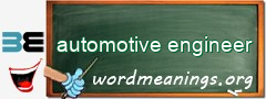 WordMeaning blackboard for automotive engineer